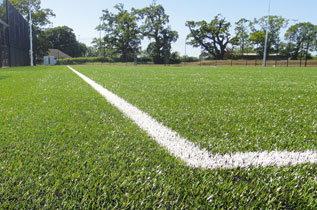 Artificial grass pitch close up